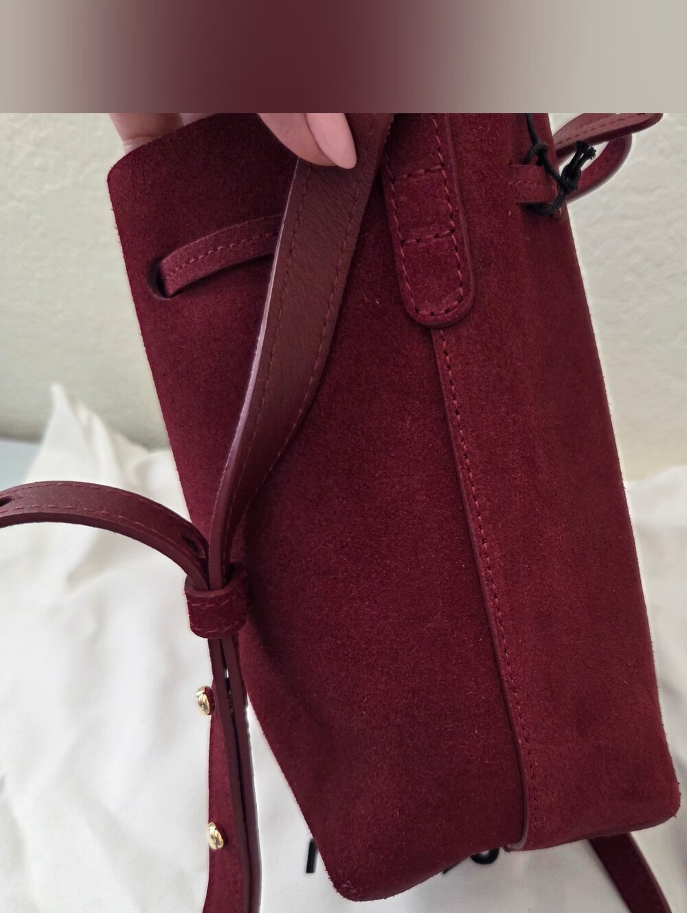 Mansur Gavriel Mini Mini Bucket Bag In Color Rococo - Picture 9 of 10